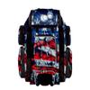Boombah Superpack XL Rolling Bat Bag - 35.5" x 13.5" x 10" - Telescopic Handle - Holds 8 Bats - Wheeled Version - USA Baseball Ballpark Black/Royal Blue/Red view 1