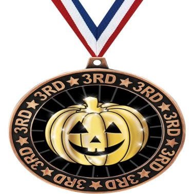 Crown Awards 2.75" Bronze 3rd Place Pumpkin Shadow Medal Award
