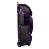 Boombah Superpack XL Rolling Bat Bag - 35.5" x 13.5" x 10" - Telescopic Handle - Holds 8 Bats - Wheeled Version - Supernova Black/Amethyst Orchid/White view 2