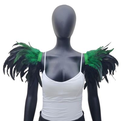Natural Feather Shrug Cape,Feather Shawl Feather Shawl Shrug Shoulder Wrap for Halloween Cosplay Costume/761