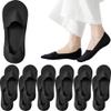 ALEXZV 6 Pairs No Show Socks Women Cotton Non Slip Low Cut Socks flat liner socks Black White (6P Black) view 1