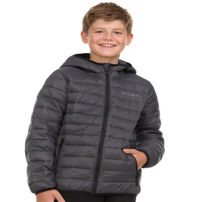 Spyder Packable Boys Puffer Jacket with Hood, Lightweight Boys Winter Jacket