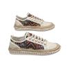 Dikermoon Men's Trendy Ethnic Style Low Top Skateboard Shoes, Comfy Non Slip Breathable Lace Up Sneakers for Men's Outdoor Activities (Beige Color,8) view 1