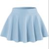 DJT FASHION Shorts for Women Basic Versatile Skorts Casual Stretchy Flared Skater Golf Tennis Mini Skirts with Shorts XX-Large Cashmere Blue view 2