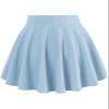 DJT FASHION Shorts for Women Basic Versatile Skorts Casual Stretchy Flared Skater Golf Tennis Mini Skirts with Shorts XX-Large Cashmere Blue view 3