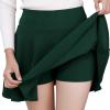 DJT FASHION Shorts for Women Basic Versatile Skorts Casual Stretchy Flared Skater Golf Tennis Mini Skirts with Shorts Small Evergreen view 1