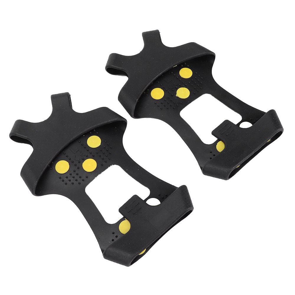 Ice Cleats, Shoe Spikes 10 Steel Studs Walk Traction Ice Cleat Spikes Crampons Antislip Hiking Spikes for Shoes Snow Grips Cleats (S)