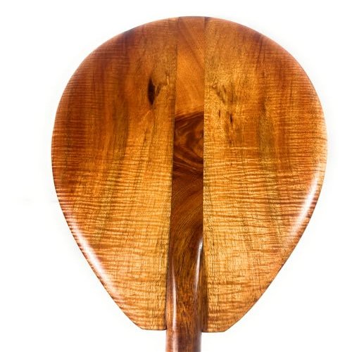 Tikimaster Curly Koa AAA Grade Outrigger Paddle 50 inch T-Handle | #koa7444