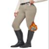 Willit Women's Fleece Riding Breeches Winter Horse Riding Pants Tights Equestrian Thermal Schooling Tights Khaki M view 1
