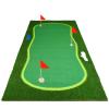 Golf Putting Green, Large Professional Golf Training Mat, Realistic Artificial Grass Turf,Golf Turf Mat with 3 Flags, Golf Game Kids, Putting Practice Green Mat for Indoor Outdoor (5X10ft) view 1
