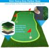 Golf Putting Green, Large Professional Golf Training Mat, Realistic Artificial Grass Turf,Golf Turf Mat with 3 Flags, Golf Game Kids, Putting Practice Green Mat for Indoor Outdoor (5X10ft) view 2