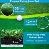 Golf Putting Green, Large Professional Golf Training Mat, Realistic Artificial Grass Turf,Golf Turf Mat with 3 Flags, Golf Game Kids, Putting Practice Green Mat for Indoor Outdoor (5X10ft) view 4