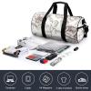 Gym Bags for Men Women Line Floral Rose Flowers Duffle Bag Travel Overnight Bag with Shoe Compartment Tote Bags view 4