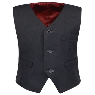 Visaccy Suits Vests Ring Bearer Outfit Boys Suit Vests Boy Dress Vest Suit Formal Wedding Dark Gray Big Kids Vest Tuxedo Size 16