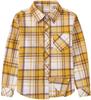Betusline Girls' Plaid Flannel Shirt, Kids Long Sleeve Button Button Shirts Tops,F Yellow & Brown #111-12 Years= Tag 180 view 1