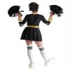 Agoky Cheer Leader Costumes for Girls Cheerleading Dance Dress Outfits for Halloween Sports Games Cheer Dress Up White&Black 14 Years view 2