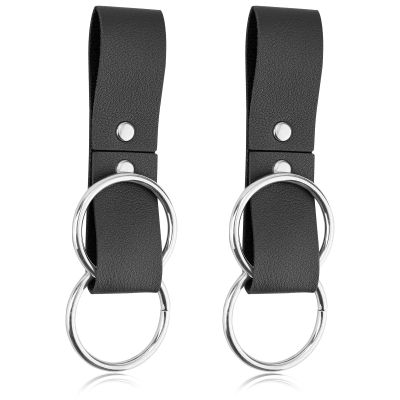 2pcs Renaissance Accessories Skirt Hikes, Premium Leather Skirt Hikes Renaissance Belt Medieval Skirt Hike Women Ren Faire Accessories Renaissance Role Play Accessories(Black)