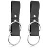 2pcs Renaissance Accessories Skirt Hikes, Premium Leather Skirt Hikes Renaissance Belt Medieval Skirt Hike Women Ren Faire Accessories Renaissance Role Play Accessories(Black) view 1
