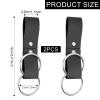 2pcs Renaissance Accessories Skirt Hikes, Premium Leather Skirt Hikes Renaissance Belt Medieval Skirt Hike Women Ren Faire Accessories Renaissance Role Play Accessories(Black) view 2