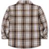 Boys & Toddler Plaid Button Down Shirt Long Sleeve Flannel Shirt Tops, Flannel# Dark Brown White, 18-24 Month = Tag 90 view 2