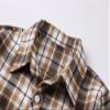 Boys & Toddler Plaid Button Down Shirt Long Sleeve Flannel Shirt Tops, Flannel# Dark Brown White, 18-24 Month = Tag 90 view 3