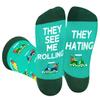 AGRIMONY Funny Golf Socks for Men Women Dad Teens-Easter Novelty Funky Cool Crazy Silly Socks- Fathers Valentines Golf Lover Golfer Christmas Birthday Fun Gifts Stocking Stuffers view 1