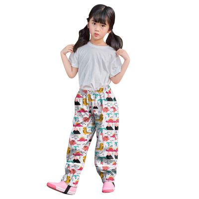 Toddlers Boys Girl Cotton Lined Rain Pants Waterproof Dirty Proof Rain Trousers Reflective Rainwear (Pink, 5-6 Years)