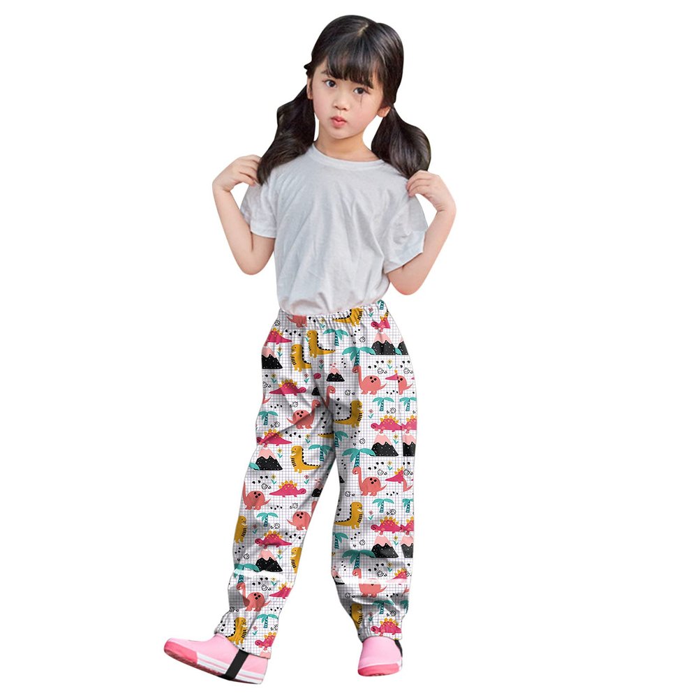 Toddlers Boys Girl Cotton Lined Rain Pants Waterproof Dirty Proof Rain Trousers Reflective Rainwear (Pink, 5-6 Years)
