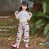 Toddlers Boys Girl Cotton Lined Rain Pants Waterproof Dirty Proof Rain Trousers Reflective Rainwear (Pink, 5-6 Years) view 2