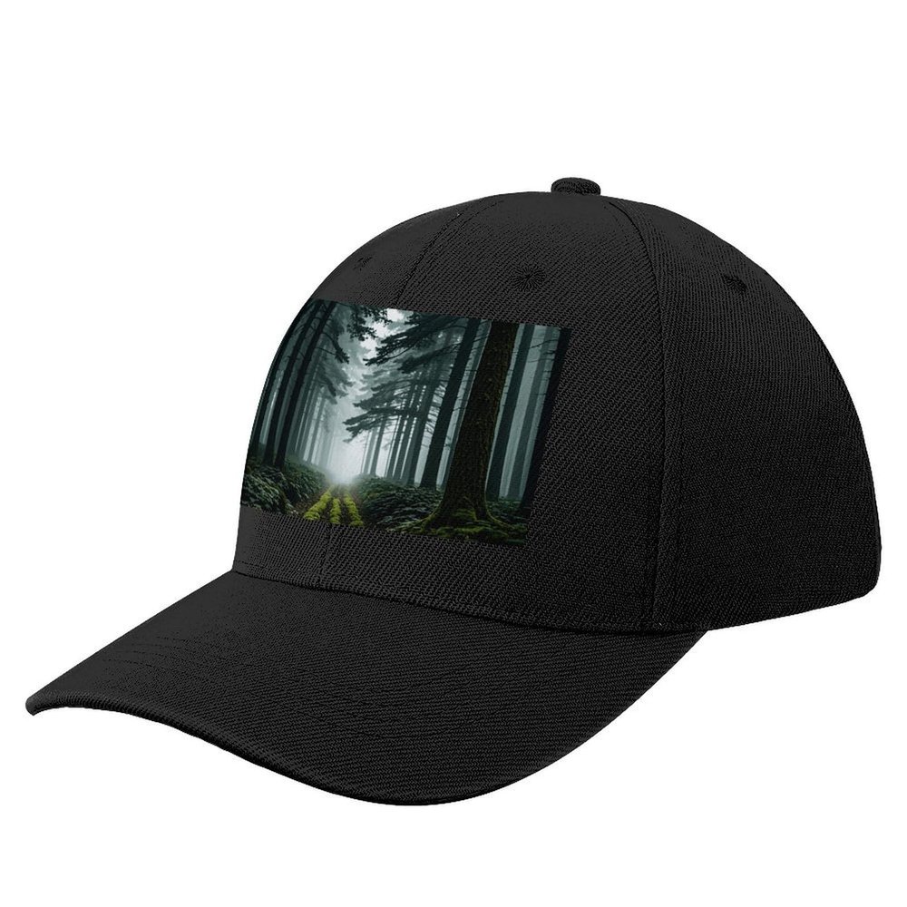 Baseball Cap for Men Women Green Mist Forest Baseball Hat Adjustable Dad Hat Sun Hat for Outdoor Activities