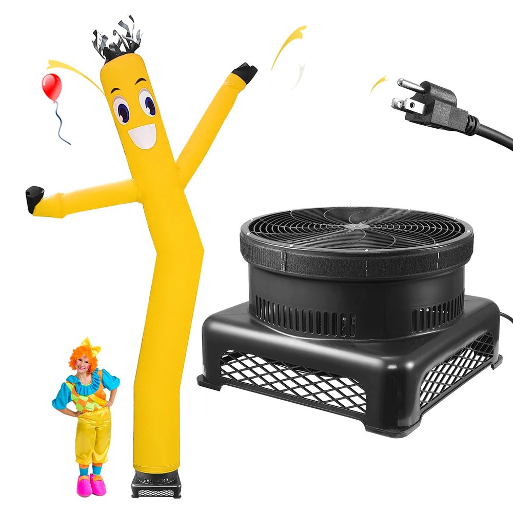 Inflatable Dancing Man with Blower - 20Ft Tube Guy Wind Dancer | Inflatable Tube Man with Weather-Resitant Blower,Wacky Waving Arm for Home Birthday,Yellow