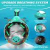 Full Face Snorkel Mask- Snorkeling Gear for Adults with Safe Dry Top Breathing System, Latest Foldable Panoramic View Snorkeling Mask for Men and Women, Anti Fog Anti Leak view 3