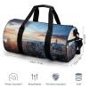 Gym Bags for Men Women New York City Skyline Duffle Bag Travel Overnight Bag with Shoe Compartment Tote Bags view 2