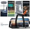 Gym Bags for Men Women New York City Skyline Duffle Bag Travel Overnight Bag with Shoe Compartment Tote Bags view 3