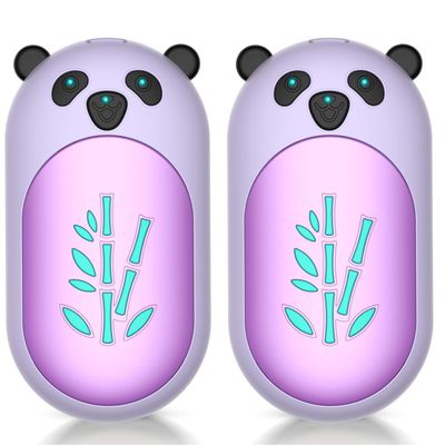 AI Hand Warmers Rechargeable 2 Pack, 6000mAh Electric Hand Warmer Reusable, 20Hrs Long Heating, Portable Pocket Heater Handwarmer for Women Men, Outdoor Camping, Ski Equipment(Purple)