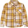Betusline Girls' Plaid Flannel Shirt, Kids Long Sleeve Button Button Shirts Tops,F Yellow & Brown #19-10 Years= Tag 160 view 1