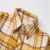 Betusline Girls' Plaid Flannel Shirt, Kids Long Sleeve Button Button Shirts Tops,F Yellow & Brown #19-10 Years= Tag 160 view 2