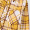 Betusline Girls' Plaid Flannel Shirt, Kids Long Sleeve Button Button Shirts Tops,F Yellow & Brown #19-10 Years= Tag 160 view 4