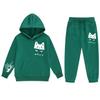 Girls Fashion Sweatsuits Cute Cat Print Tracksuit Set Boys 2 Pieces Pullover Hoodies and Sweatpants Birthday Outfit view 1