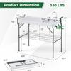 Byroce Folding Fish Cleaning Table, Fish Fillet Cutting Table with Sink, 360 Rotary Faucet & Spray Nozzle, 2-in-1 Outdoor Camping Sink Table, Portable Fish Clean Station for Fishing, BBQ, Picnic view 3
