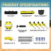 VICHTOP 4 Square Volleyball Game Set - 4 Way Cross Net for Backyard & Beach, Portable Outdoor Volleyball/Badminton Combo Net, 4 Person Four Square Volleyball Net with Carrying Bag view 3