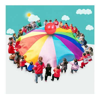 DJFKDYHPE Play Parachute Kids Outdoor Activities - Parachute Game, Children's Physical Training Parachute Games, Garden/Lawn/Beach/Backyard Games(6m/19.6ft)