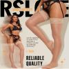 RSLOVE Women's Lace Top Thigh High Sheer Stockings Antiskid Silicone Ultra Shimmery Pantyhose Nude Plus Size view 2