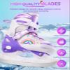 Fitense Adjustable Ice Skates for Kids Girls Ages 3-12, 4 Size Ice Skating Shoes, Girls Ice Skates with Blades for Outdoor and Rink, for Beginner Toddler Large view 3