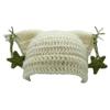 Cat Ear Beanie Hat Star Hat Cute Winter Hats for Women Crochet Fox Ear Striped Wool Knitted Hat (Off-White) view 1