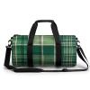 Gym Bags for Men Women Green Buffalo Plaid Duffle Bag Travel Overnight Bag with Shoe Compartment Tote Bags view 1
