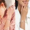 Wovanoo Tennis Bracelet for Women Cubic Zirconia Bracelets Adjustable Slider Bracelets Rose Gold view 2