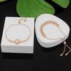Wovanoo Tennis Bracelet for Women Cubic Zirconia Bracelets Adjustable Slider Bracelets Rose Gold view 3