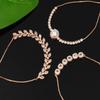 Wovanoo Tennis Bracelet for Women Cubic Zirconia Bracelets Adjustable Slider Bracelets Rose Gold view 4