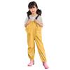 Waterproof Puddle-Dry Rain Pants for Toddlers Girls Boys Rain Bibs Kids Overalls Mud Pants (Yellow, 10-11 Years) view 1